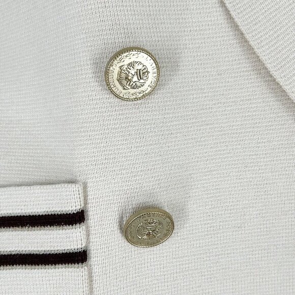 L'Agence Eileen Knit Double Breasted Boyfriend Blazer; Academia, Preppy, Varsity - Picture 4 of 9